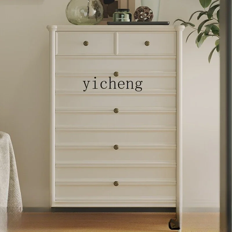 solid wood six-bucket cabinet, living room, bedroom against the wall, bedside locker, storage bucket cabinet