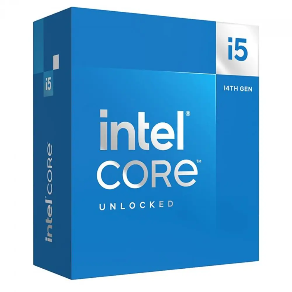 معالج Intel Core i5 14600KF، 3.5 جيجا هرتز (5.3 جيجا هرتز توربو)، الجيل الرابع عشر، 14 لونًا 20 خيطًا، LGA 1700، BX8071514600KF