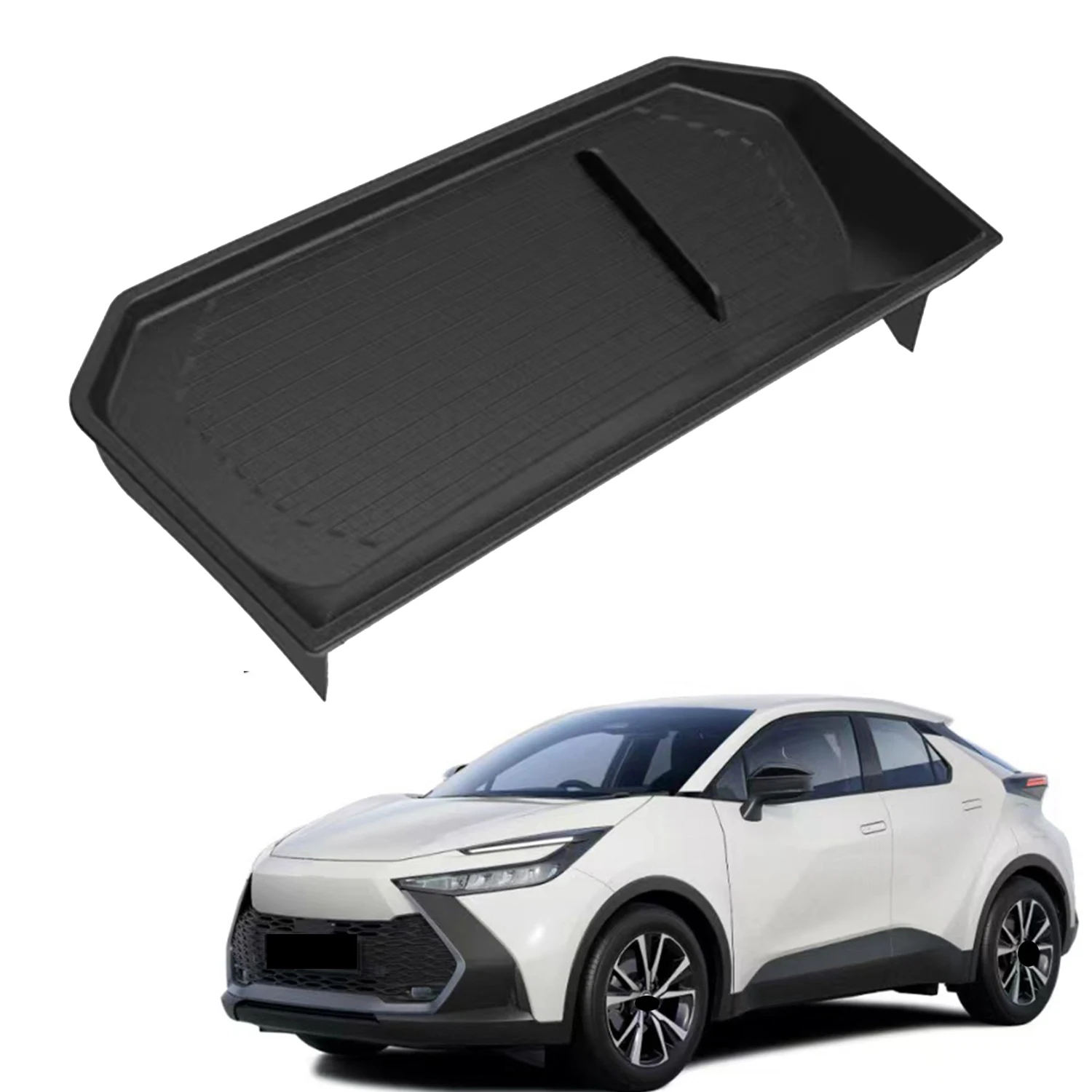 

Для Toyota C-HR CHR 2024 2025 черный интерьер приборной панели навигационный экран задний ящик для хранения органайзер вставка лоток 1 шт.