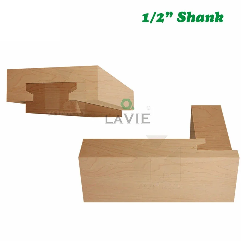 1PC 1/2" 12.7MM 8MM Shank Milling Cutter Wood Carving Straight Drawer Molding Router Bit Drawer Lock Tenon Knife Plug Woodwork