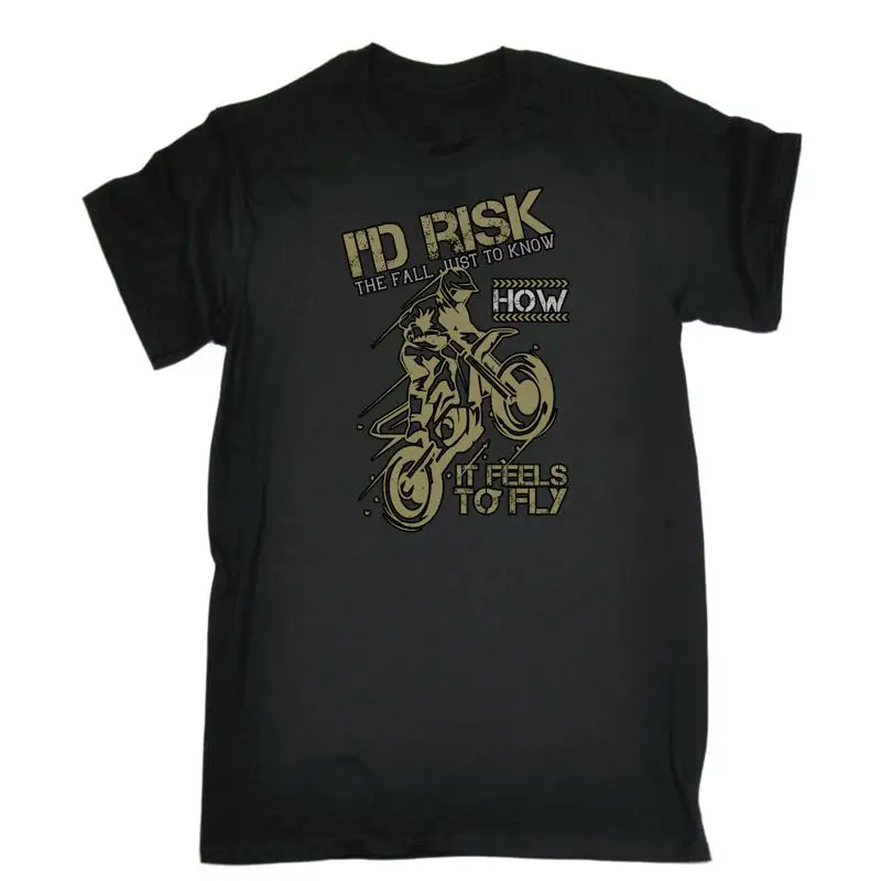 Id de motocicleta Risk The Fall Just To Know How camiseta divertida novedosa para hombre