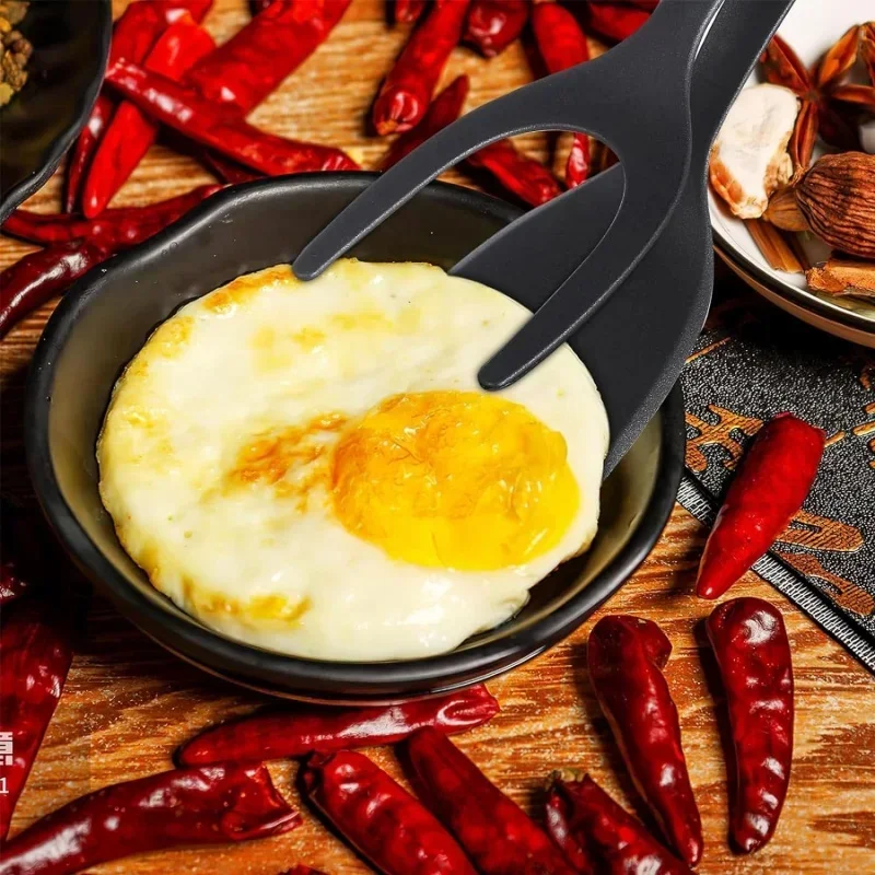 Nylon-Steak-Clip, gebratener Fisch-Ei-Clip, 2-in-1-Lebensmittel-Clip, Schaufel zum Backen von Brot, praktisch mit einem Spatel, Küchenutensilien-Zubehör
