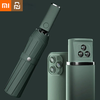 Xiaomi Mijia Automatic Folding Umbrella with Led Light Windproof Large Rain Umbrellas Portable Outdoor Parasol for Men Women