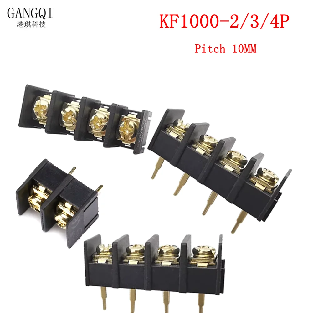 5Pcs KF1000 PCB Screw Terminals Block Connector 10.0mm Pitch 2/3/4Pin Straight Pin Barrier Terminal Block MF1000/DG1000-2P