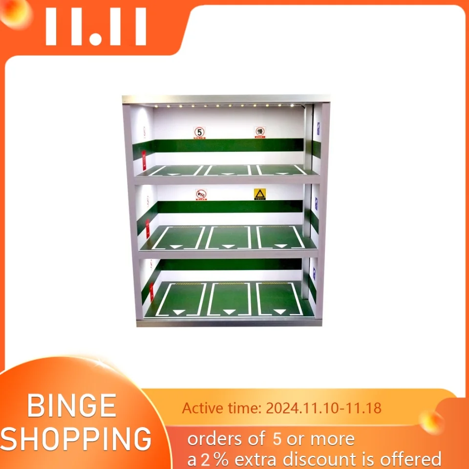 New 1/43 DIY Car parking lot scene garage Car model Classic dustproof display cabinet 9 parking spaces Xmas gifts