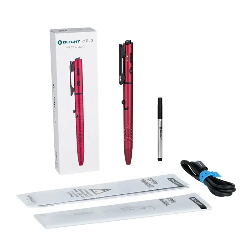 OLIGHT O'Pen 3 EDC Pen Flashlight 5-in-1,120 Lumens with White Light/red Light/green Laser Multifunctional,Rechargeable USB-C