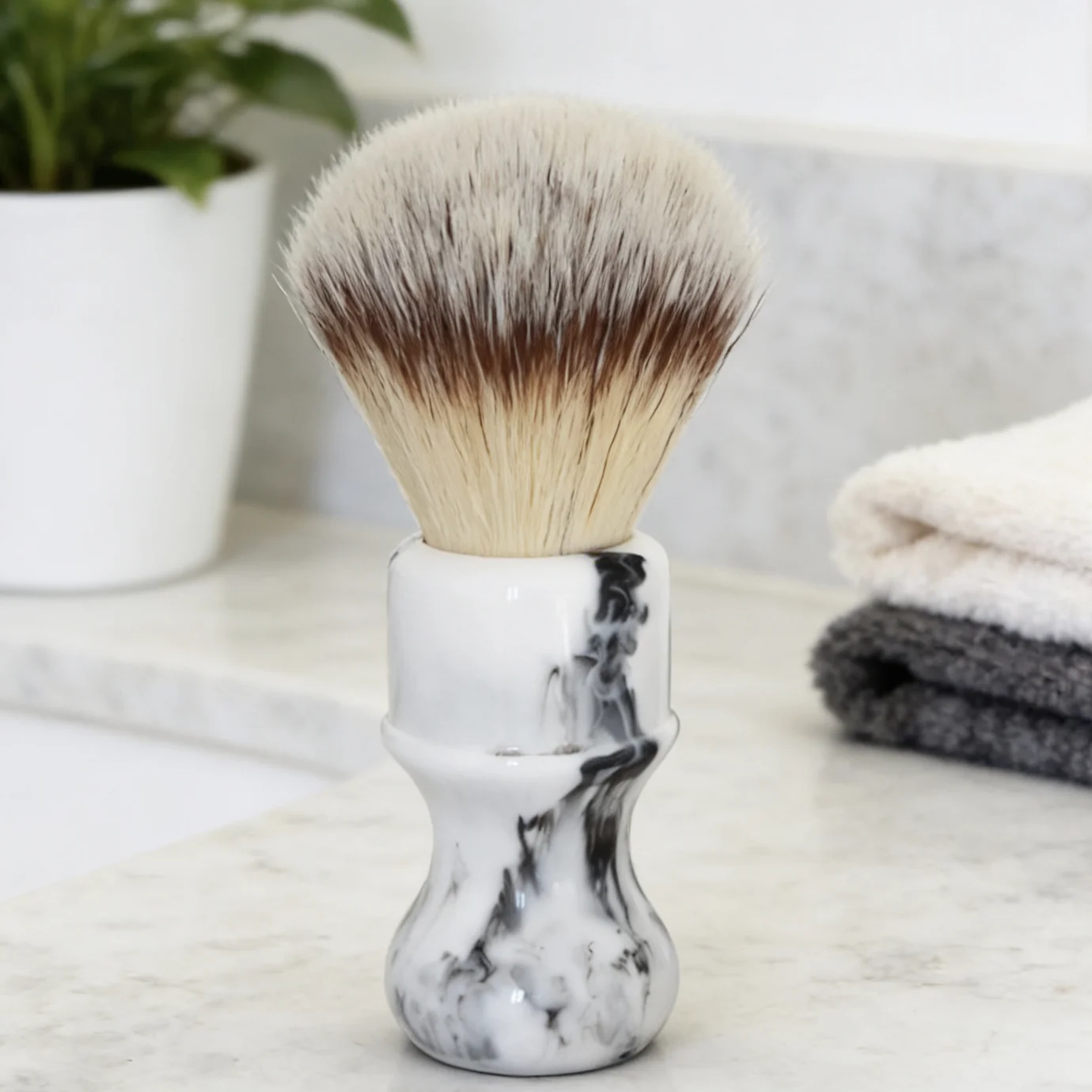 dscosmetic 24mm soft synthetic hair shaving brush with Ink landscape handle