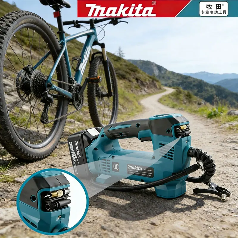 MAKITA 18V DMP180-1 Li-Ion Cordless Inflator Bare Tool For Car Portable Tyre Inflator Electric Motorcycle Pump Air Inflator