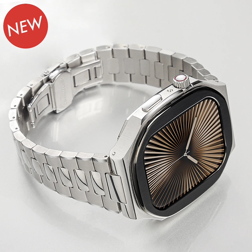 

Luxury Stainless Steel Mod Kit for Apple Watch S10 46mm for IWatch Series 10 46MM Metal Modification Kit Replace Accessories