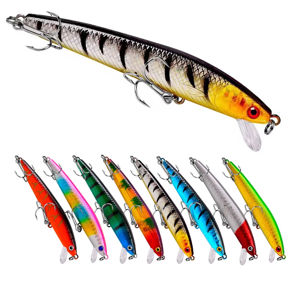 1PCS Minnow Fishing Lure 95mm 8.5g Floating Hard Bait Wobbler Jig Bait Crankbait Carp Striped Bass Pesca Tackle SwimBait