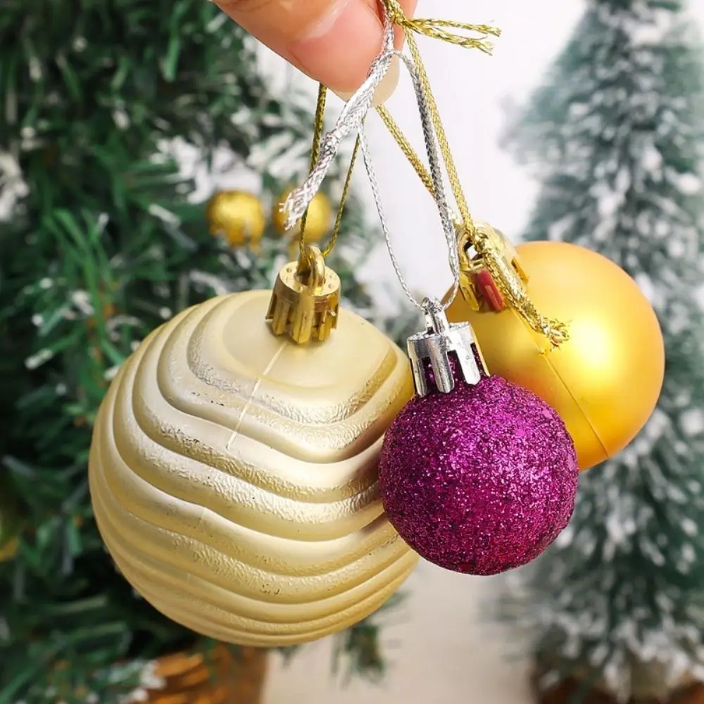 Fashion Starc Christmas Decoration Ball Electroplated PVC Christmas Ball Pendant Christmas Gift Xmas Tree Hanging Ornaments