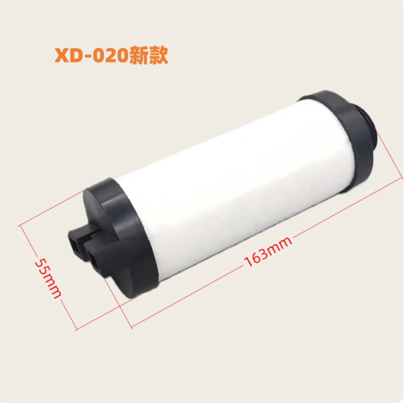 XD-020 Vacuum Pump Exhaust Filter Oil Mist Separator 55mm 155mm with Valve for Air Compressor