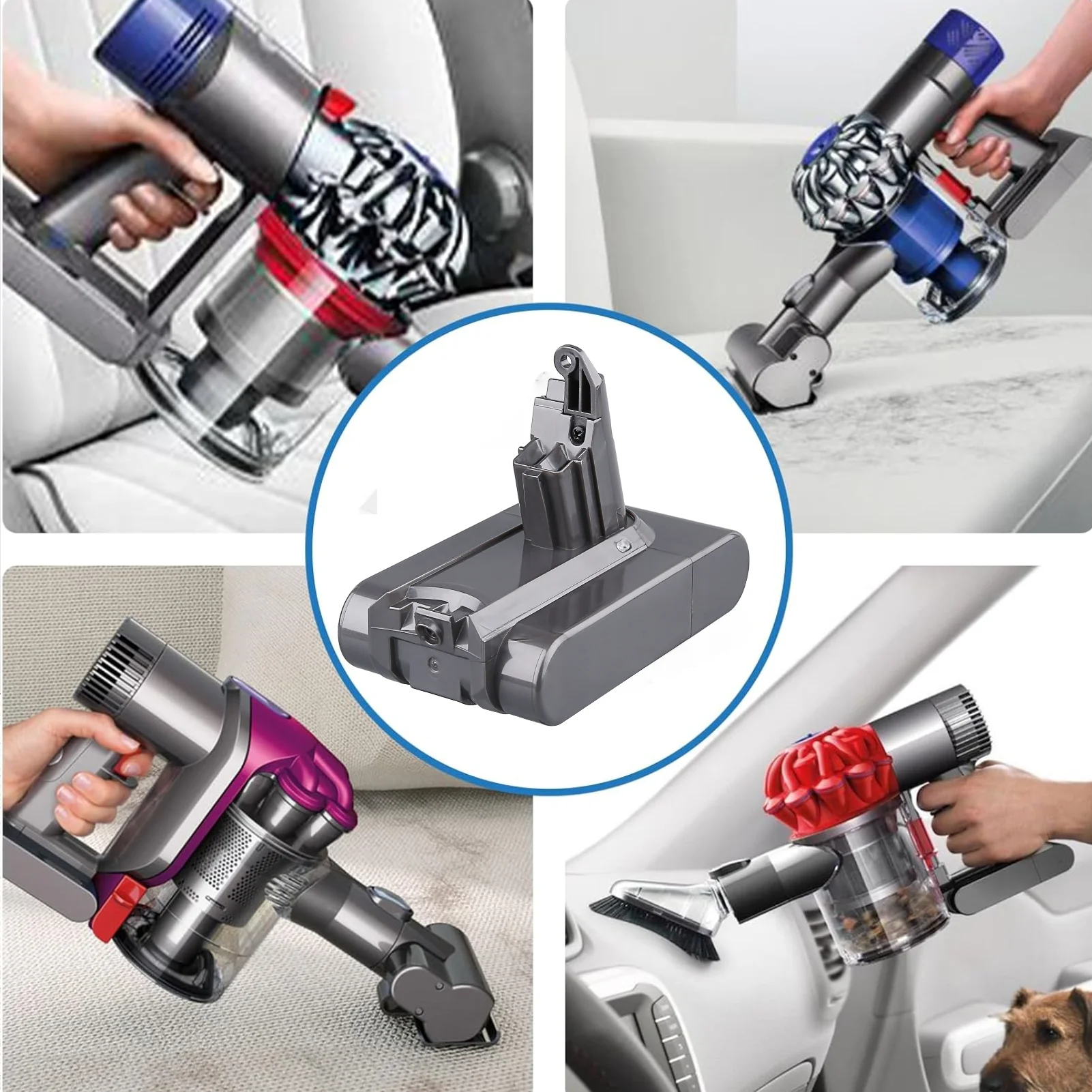 VANON 1/2/4 pezzi 6.4Ah 21.6V V6 pin batteria sostituire per Dyson Animal/Assoluto/Motorhead SV03 SV04 SV05 DC59 DC58 aspirapolvere