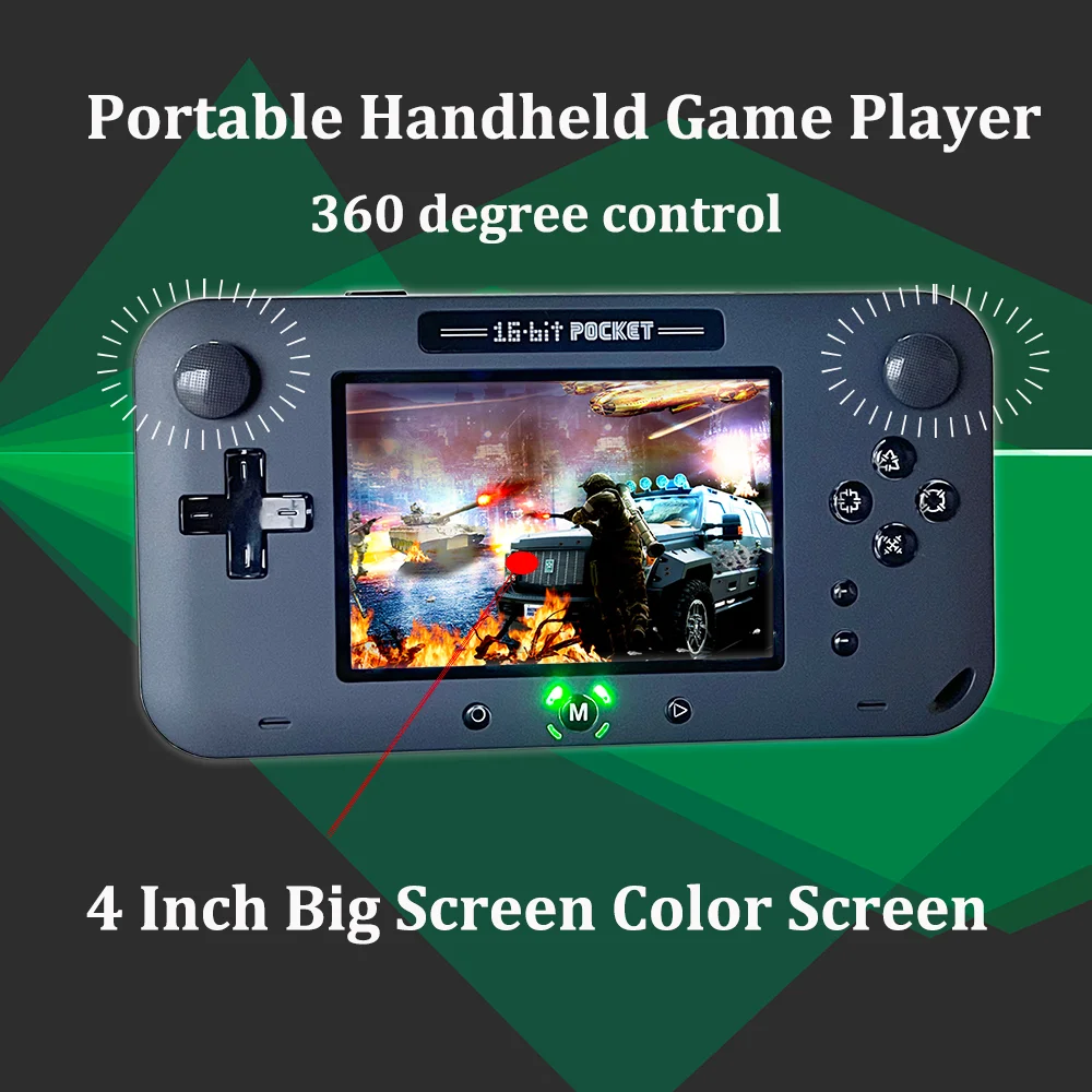 Console di gioco portatile schermo da 4 pollici Console per videogiochi a 16 Bit 1716 giochi classici retrò nella Console di gioco retrò per MD/GB/GBC