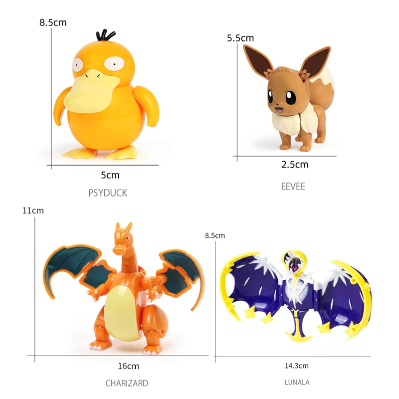 Pokemon Figuur Pokeball Box Originele Pikachu Vervorming Speelgoed Anime Figuur Charizard Pocket Monster Model Kinderen Verjaardagscadeau