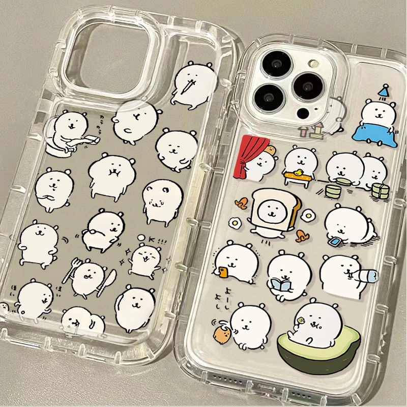 Cartoon Cute Fun Bear Phone Case for Samsung Galaxy S25 S24 S23 S22 S21 S20 S10 Note20 Note10 Ultra Plus 4G 5G Clear Back Cover