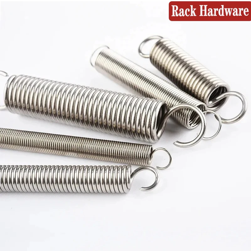 6Pcs 304 Stainless Steel Extension Springs Wire 0.3/0.4/0.5mm Open Hook Tension Pull Spring for DIY Mechanical Repair Hardware