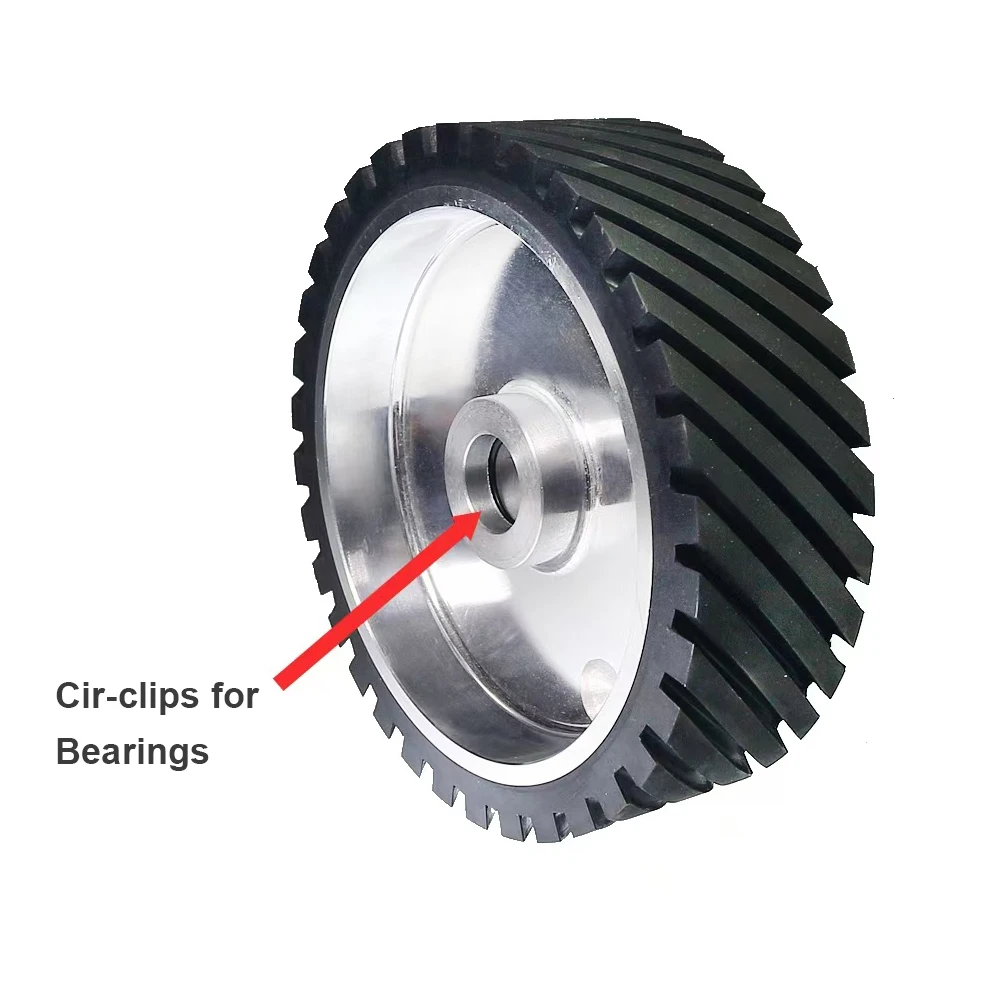 250x75mm Rubber Contact Wheel Dynamically Balanced 3x10 inch Sanding Belt Grinder Part