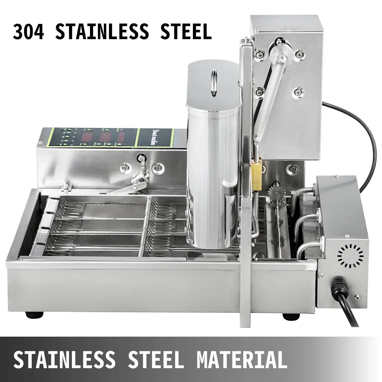 VEVOR 4Rows Electric Donut Waffle Maker Fully Automatic Crepe Sandwich Fryer Machine Kitchen Cooking Appliance Commercial