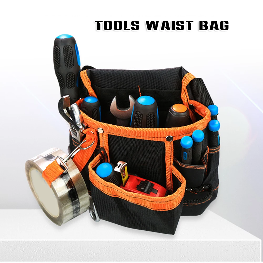 Maintenance Waist Bag For Women Fashionable Close Top Wide Mouth Tool Storage Bag  For Men