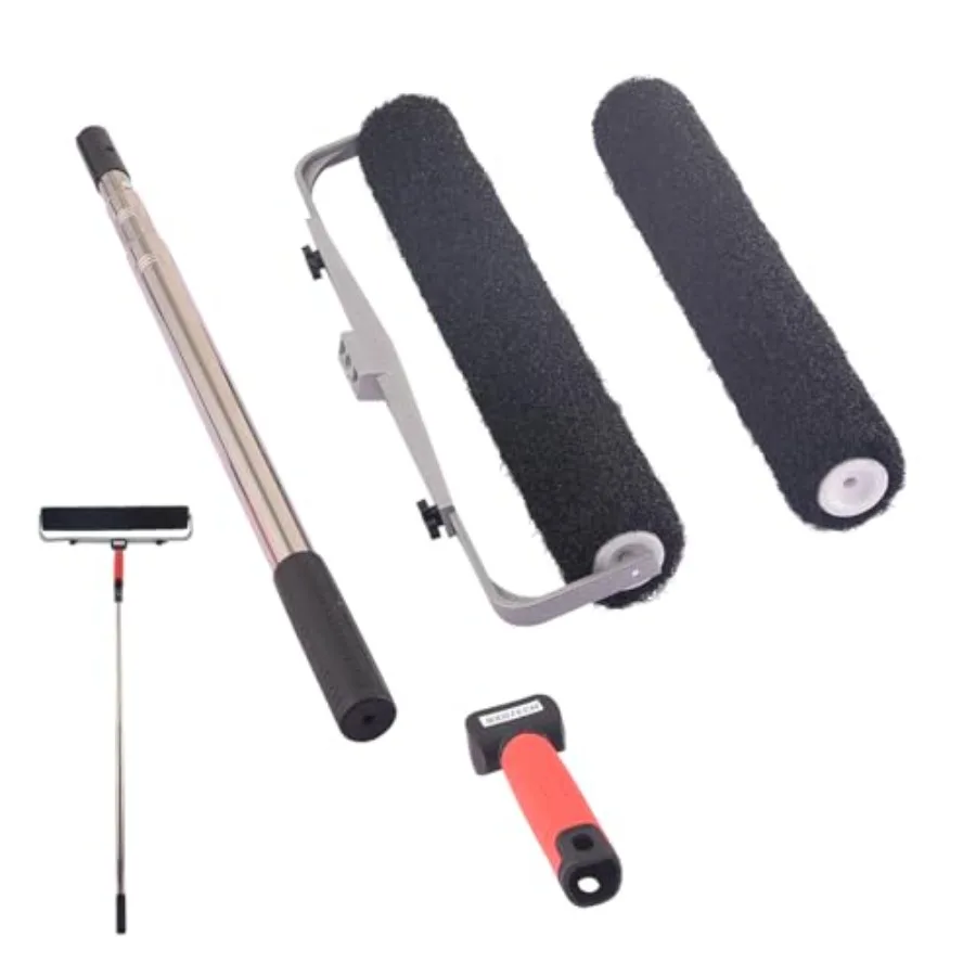 

18inch+16inch Drywall Compound Roller with Extension Handle Sef of 2 Drywall Texture Roller Brush for Smoothing Walls and Ceili