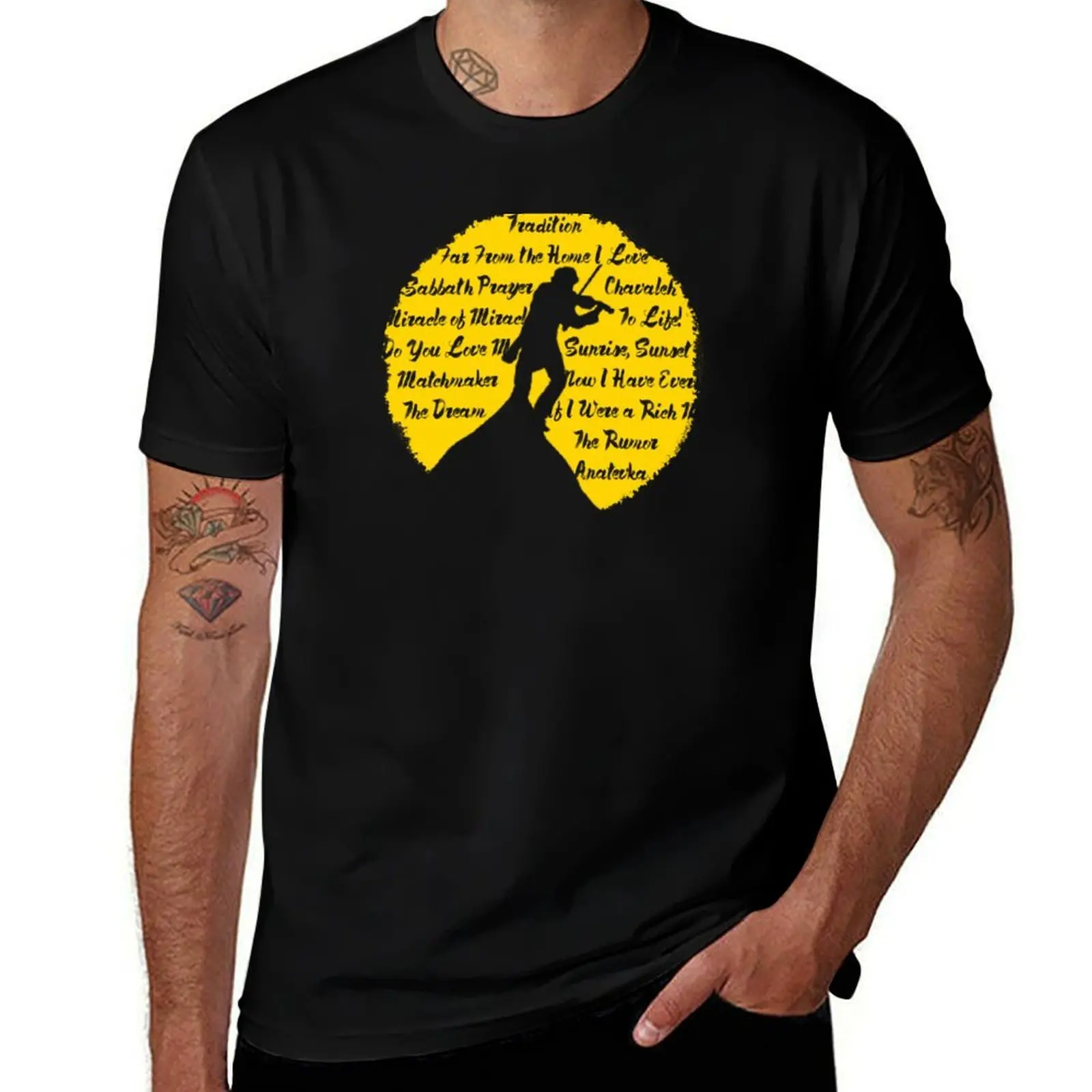 Fiddler on the Roof - Cutout T-Shirt Graphic Print Short Sleeve T-Shirt