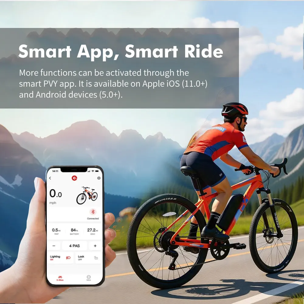 Bicicleta eléctrica PVY 500W para adultos – 29 pulgadas con app - imagen 3