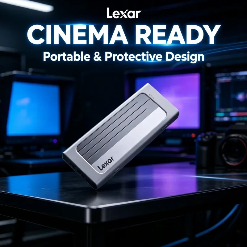 Multi Size M.2 NVMe SSD Enclosure Lexar E300 Pro 10Gbps USB 3.2 Gen2 Type C Portable External Hard Drive Case