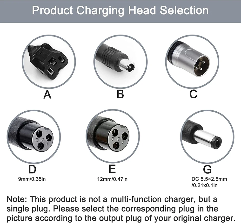 Adaptateur d'alimentation pour chargeur de pipeline, batterie au lithium 7S 24V, chargeur de batterie Eddie ion, DC 29.4x5.5mm et 8mm, 3 broches en ligne, 2.5 V