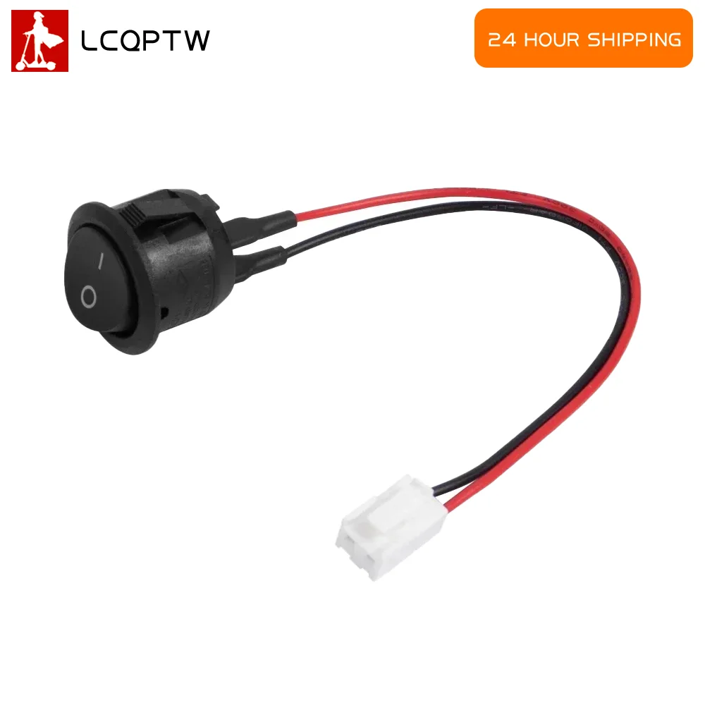 ON/OFF Round Rocker Switch 2 Pin SPST Mini Toggle For VIVO Electric Scooter 20mm Easy-Use Push Button Switch Replacement Parts
