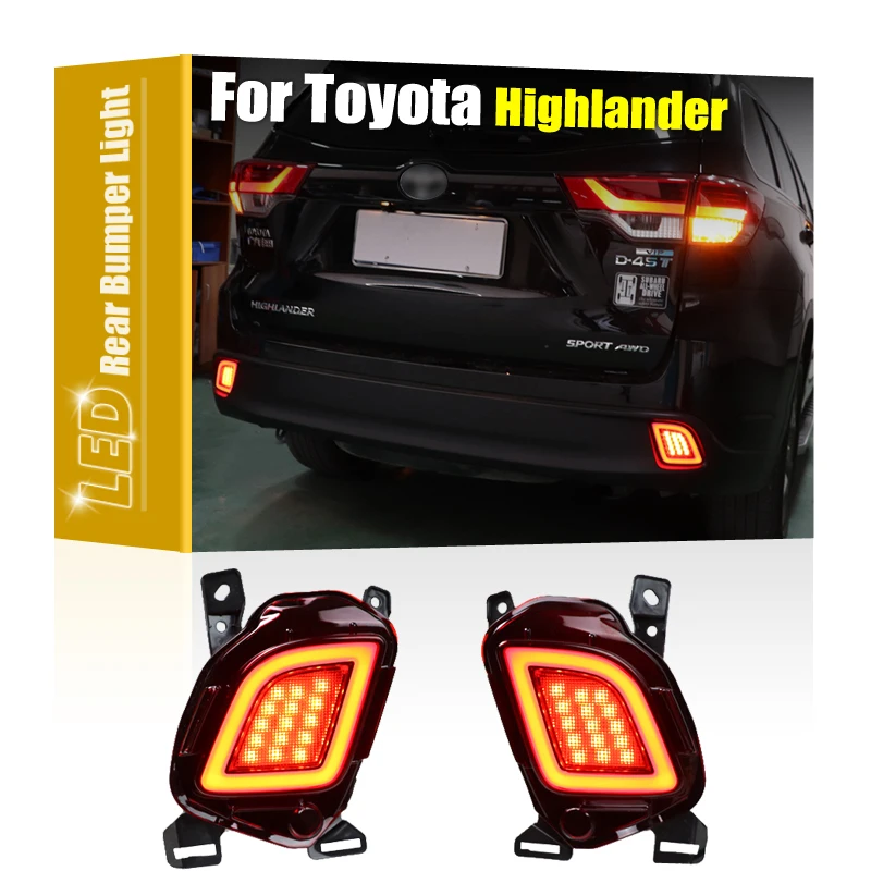 

2 шт., светодиодсветодиодный задние фары для Toyota Highlander 2015 2016 2017 2018