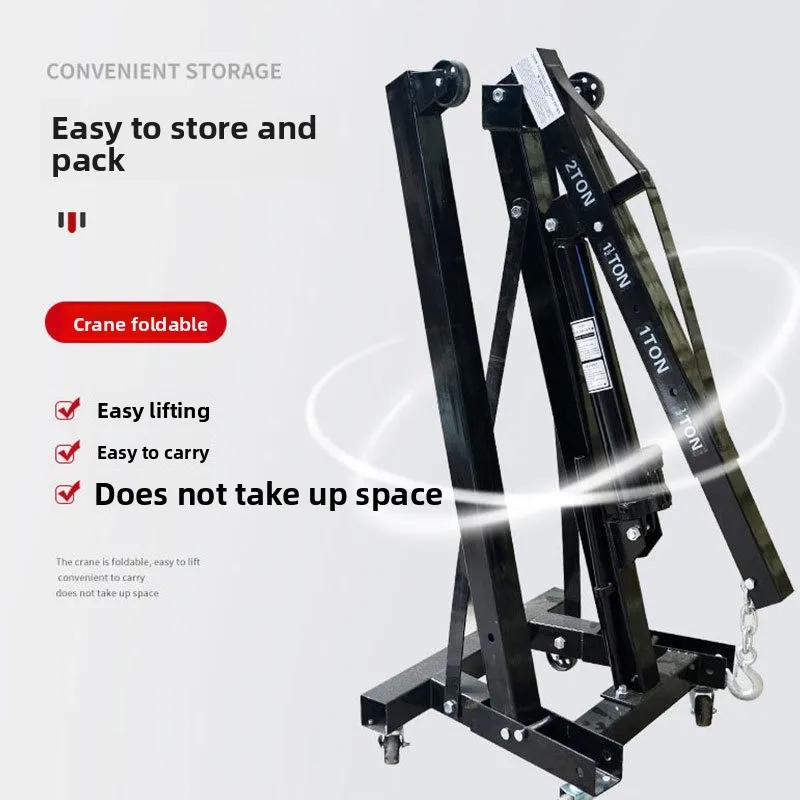 2T Portable Auto Repair Lift, Foldable Engine Detachable Hanger