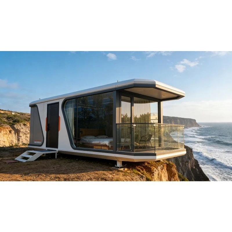 Future Flying Saucer Capsule House 2 Bed Prefab Luxury Modern Home Kitchen Scenic Resort Villa Rental