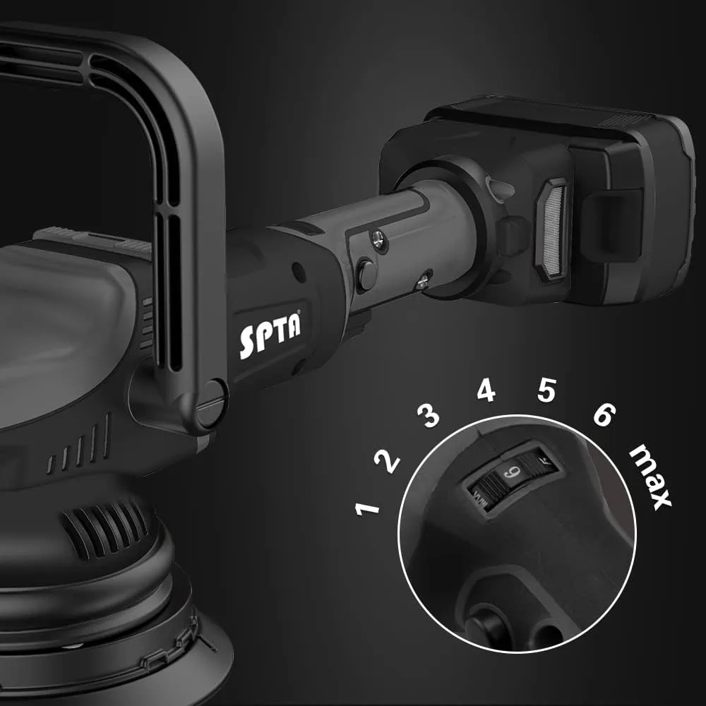 18V 무선 자동차 광택기, 15mm 궤도 운동, 2000-4800 OPM, 7단 변속, 휴대용 버퍼 광택기, 2 x 4.0Ah 배터리