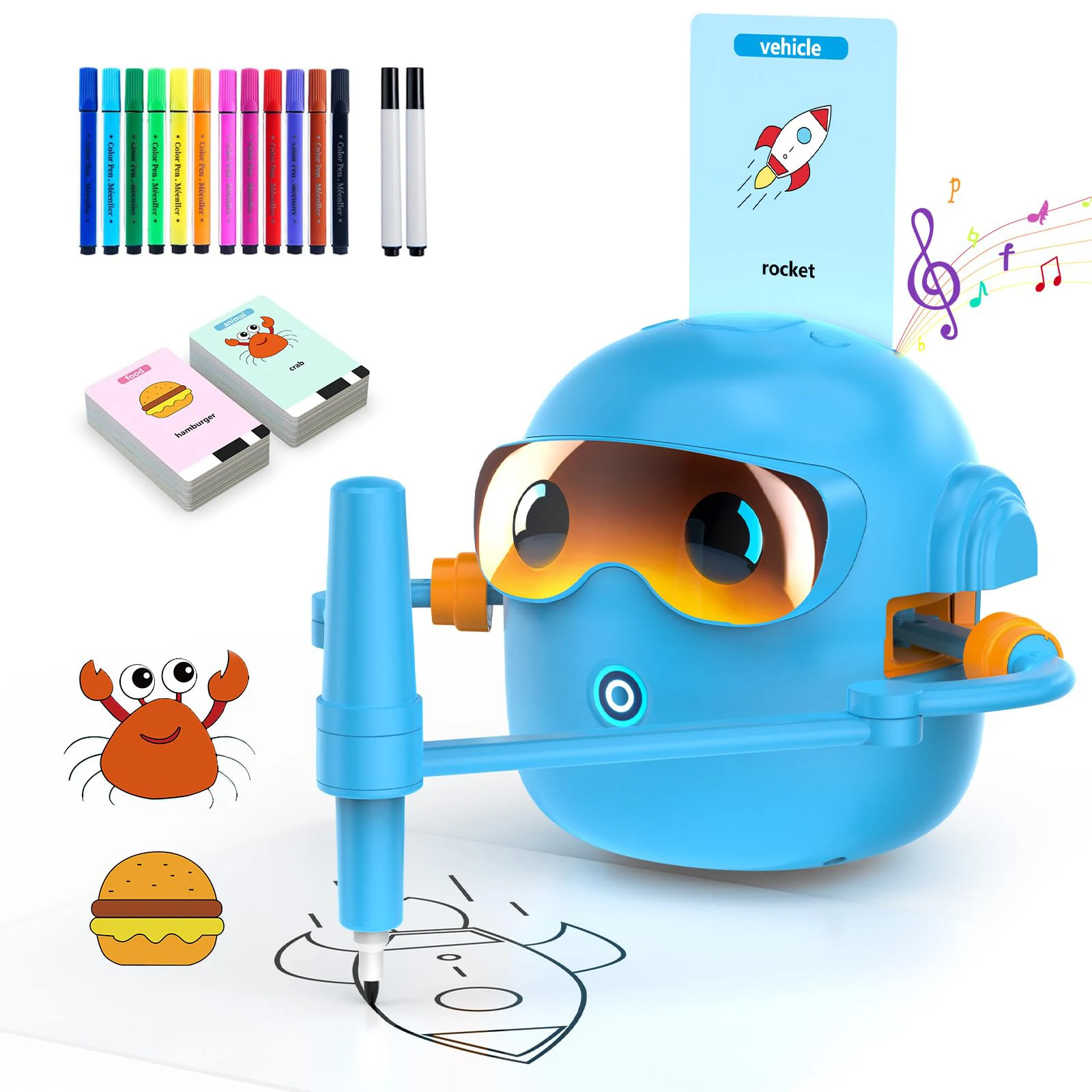 Smart Drawing Robot Children Art Enlightenment Interactive Drawing Robot Painting Early Educational Automatic Drawing Toy