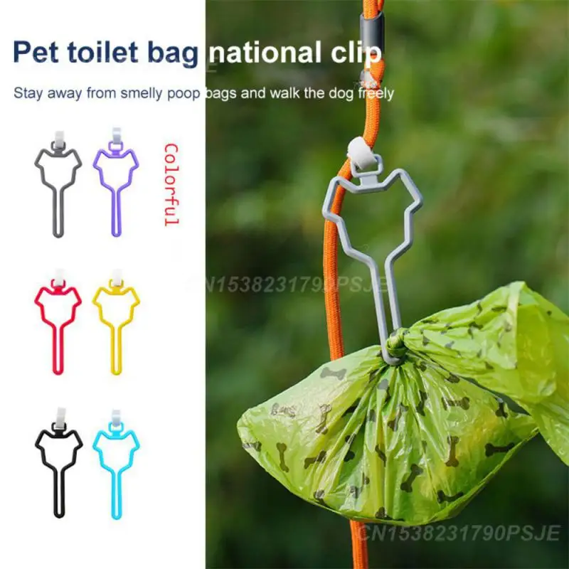 1~4SETS Cat Supplies Hands-free Innovative Dog Walking Poop Bag Dispenser Garbage Bag Holder Dog Accessories Best Selling