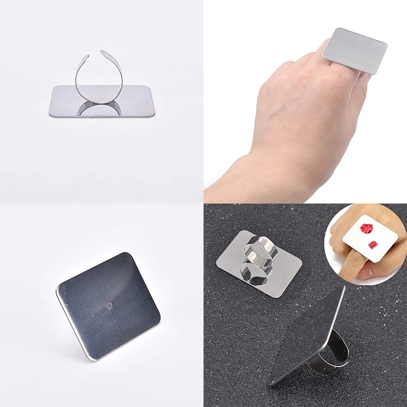 New Palette Adjustable Ring for Nail Art Foundation Mixing Makeup Stainless Steel