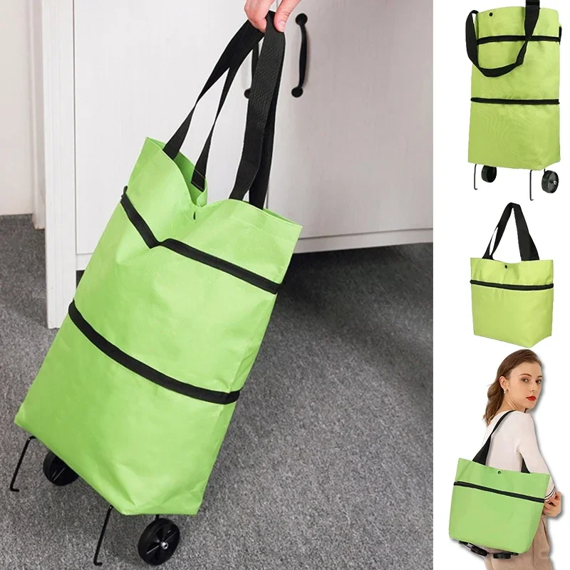 Wiederverwendbare Einkaufstasche auf Rollen, Einkaufstasche mit Rollen, abnehmbare Rolltasche, Gepäcktasche, zum Einkaufen, Camping