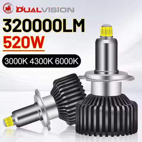 520W H7 LED 360 3000K 4300K 6000K LED D1S D2S D3S D4S H11 320000LM H1 H8 9005 HB3 9006 HB4 9012 HIR2 D1R D3R Fog Lights For Lens