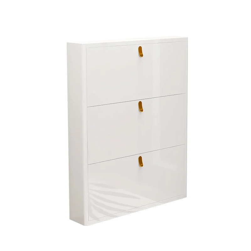 Ultra-thin Tipper Shoe Cabinet Integrated Against The Wall 2023 New Doorway Entrance Cabinet Outdoor Shoe Rack