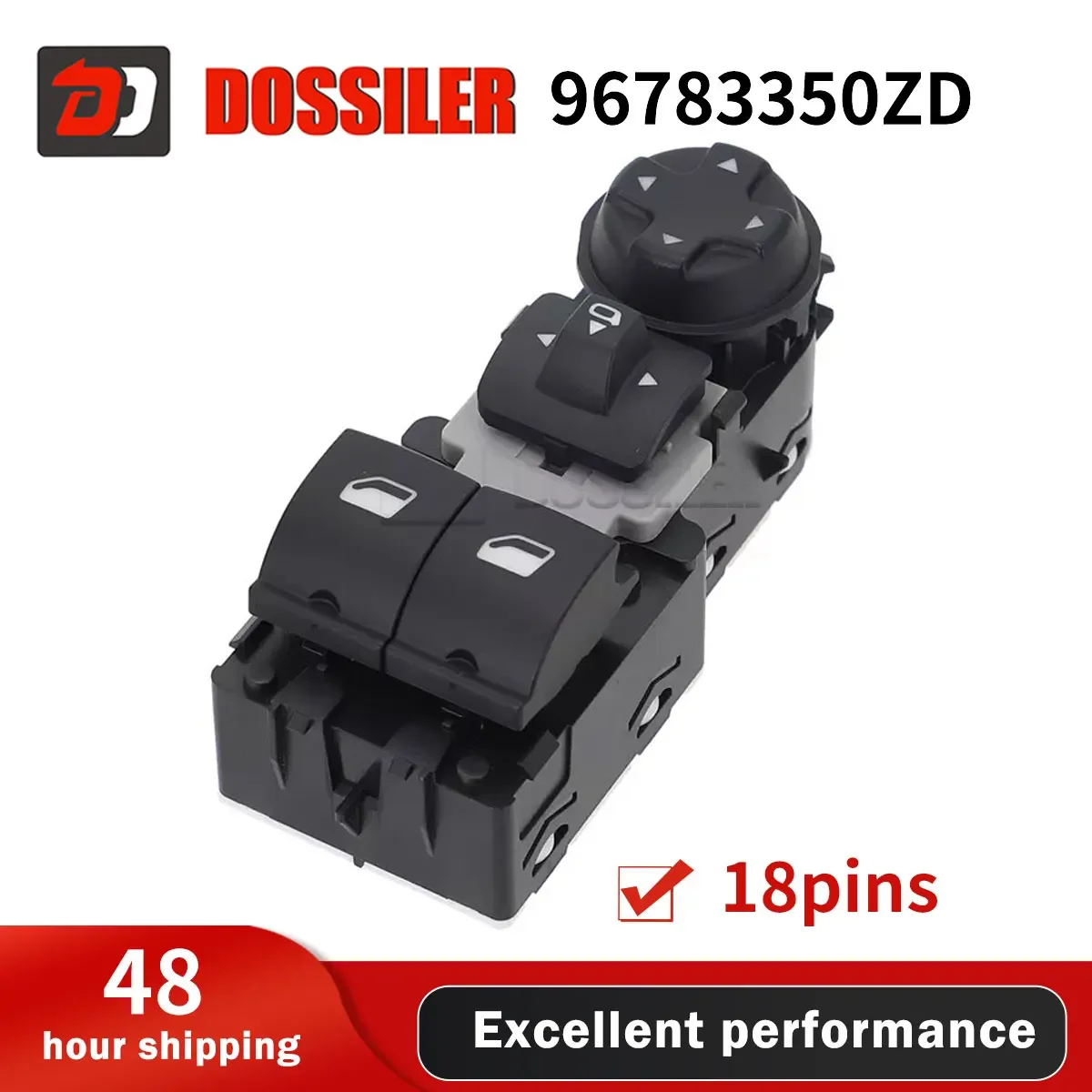 

96784561ZD Dossiler Electric Power Window Master Control Switch For Citroen Jumpy PEUGEOT 208 P2 2020 Glass Lifter 96784561ZD