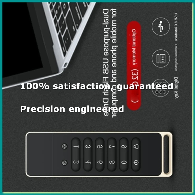 

Secure USB Drive, Encrypted USB Flash Drive 64GB Hardware Password Memory Stick with Keypad USB 3.0 Disk Flash-A86Z