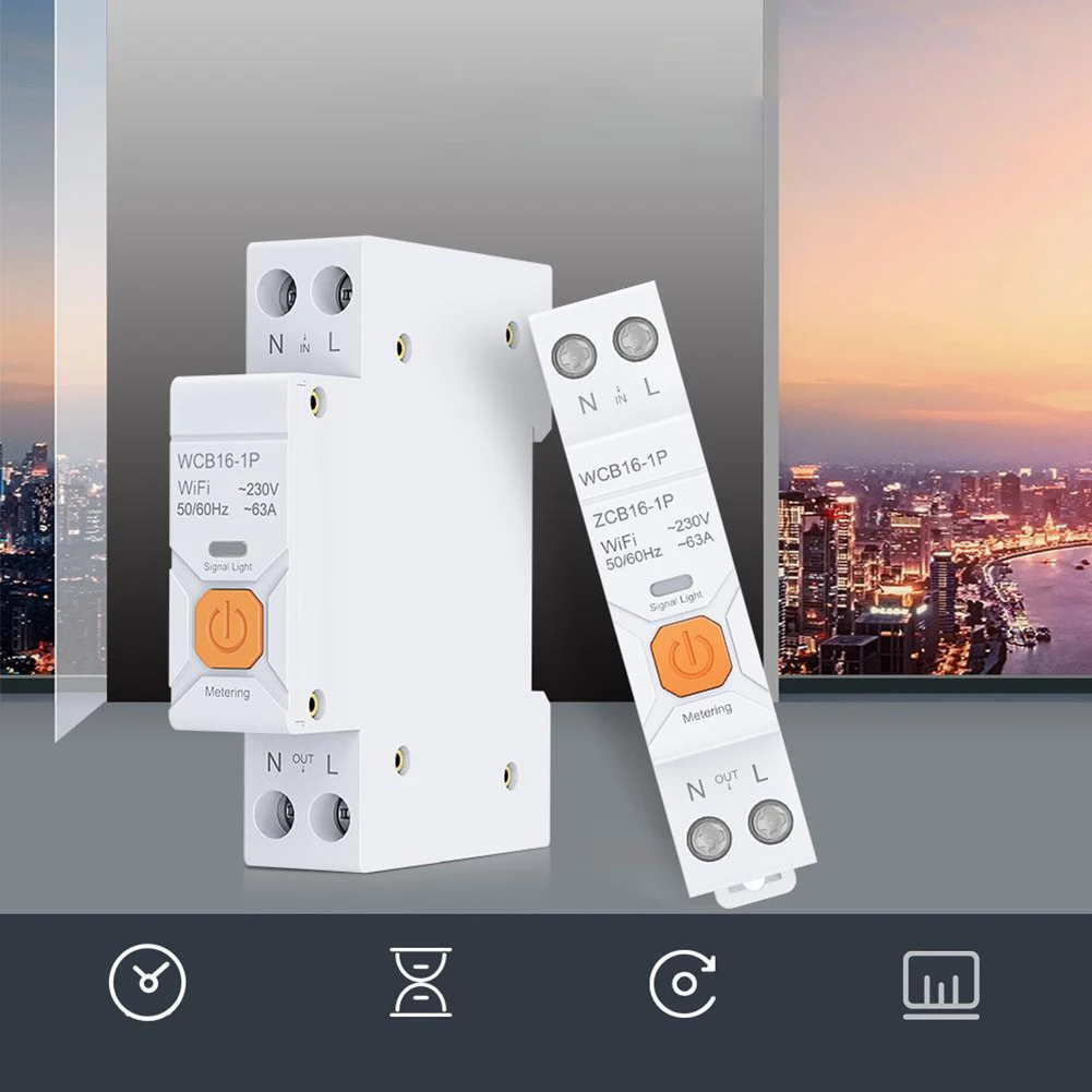 

Монитор электрического потребления с Wi-Fi, автоматический выключатель с функцией мониторинга энергии, автоматический выключатель с функцией мониторинга электрического потребления, настройки таймера и расписания
