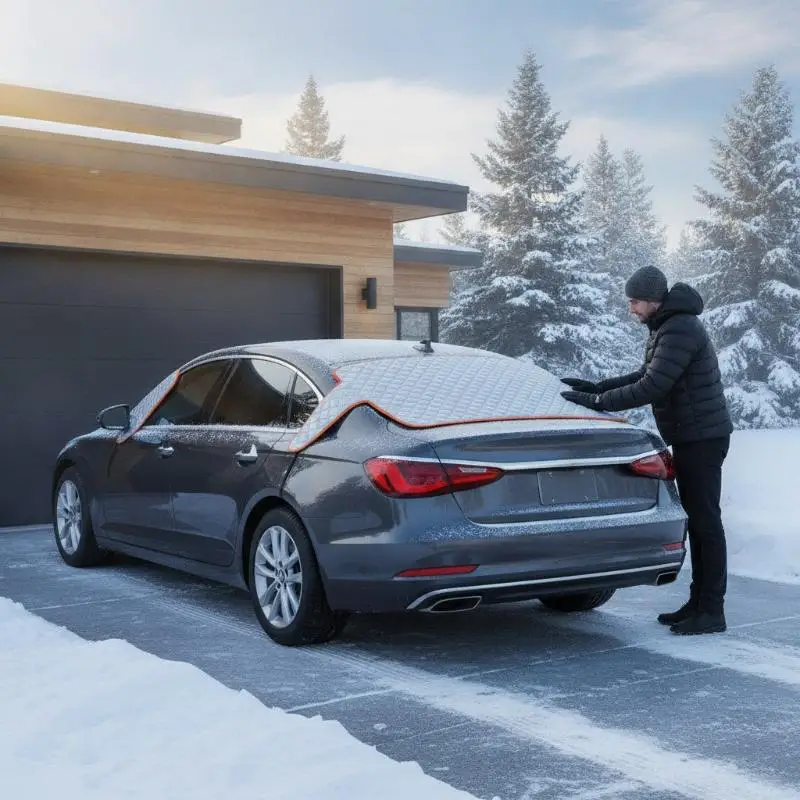 Winter Car Rear Window Snow Frost Shield Quick Remove Waterproof Anti Ice Protector for Most Sedan SUV Models