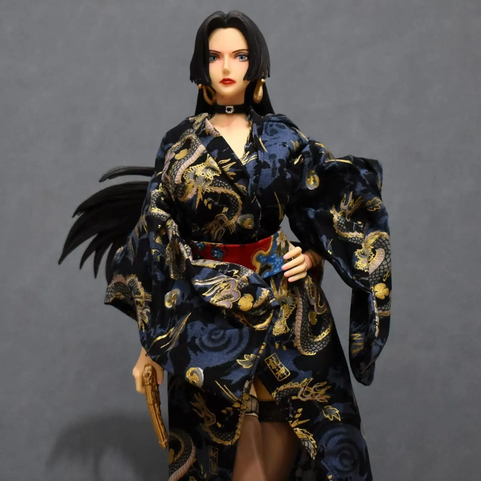 45cm One Piece Boa Hancock In Kimono Belle Anime Girl Figure Model Statue Boys Collection Desktop Decoration Ornament Toys Gifts