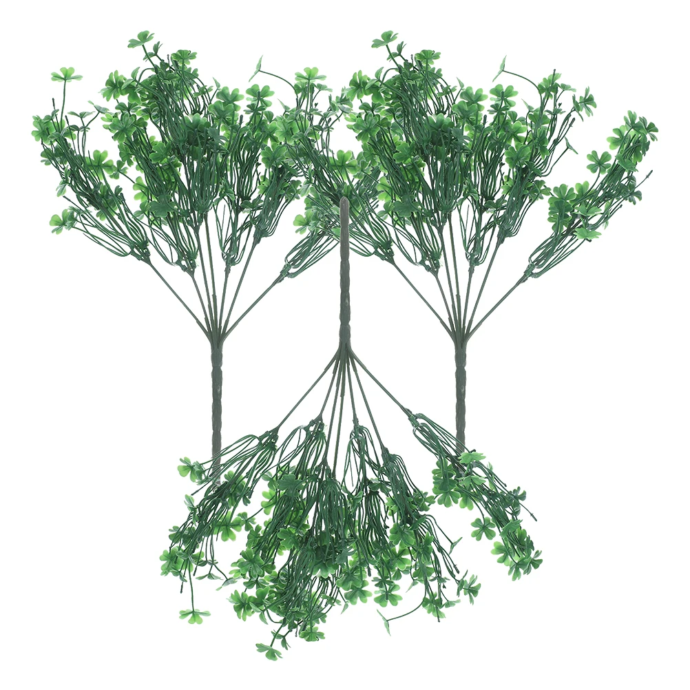 

4Pcs Simulated Green Plants Lifelike Shamrock Branches for St. Patrick's Day Table Decor Wedding Centerpiece Shower Party
