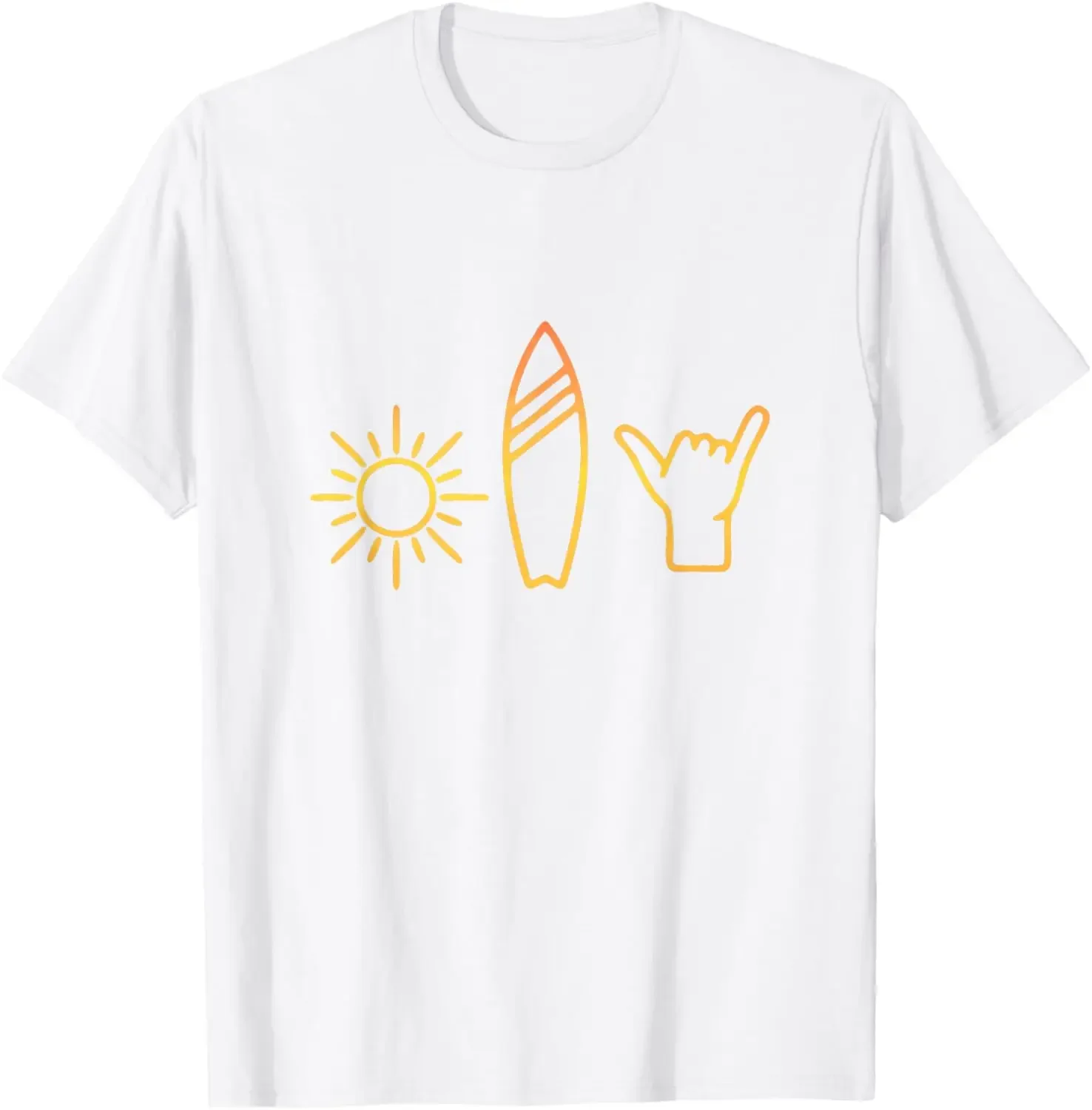 Surfer Surfboard Vintage Surfing Beach Summer Surf T-Shirt Print Original Design Gifts  Mens Clothing Customizable Camiseta