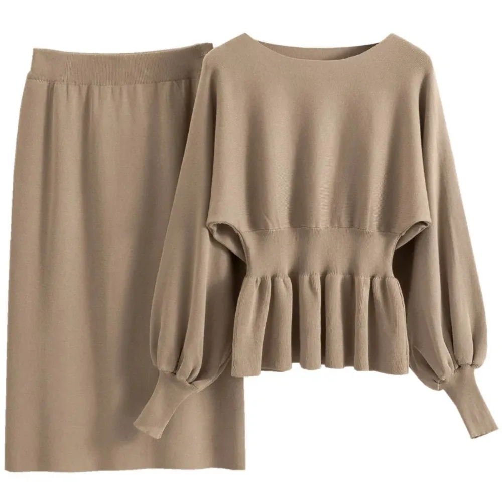 

Вязаная юбка, комплект из 2 предметов, женский трикотаж, топ, костюм с поясом, арабские длинные юбки, наряды, марокко, Дубай, ислам, повседневный мусульманский ансамбль