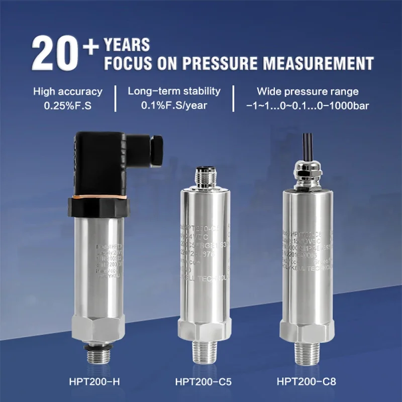 Smart Pressure Transmitter 420ma RS485 Air Oil Liquid Water  Sensor