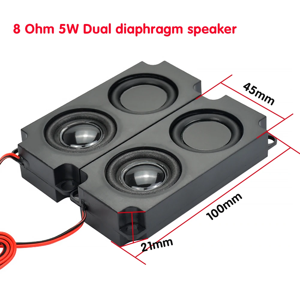 1pair 8 ohm Audio Sound Speaker 100*45mm Speaker 5W TV Pc Computer Passive Speaker Home Theater Music Loudspeaker Cavity  Speake